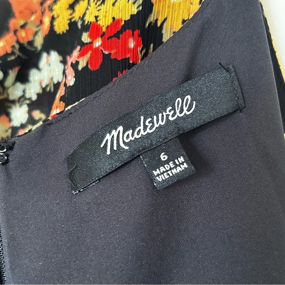 Madewell Black Floral Maxi Dress Size 6